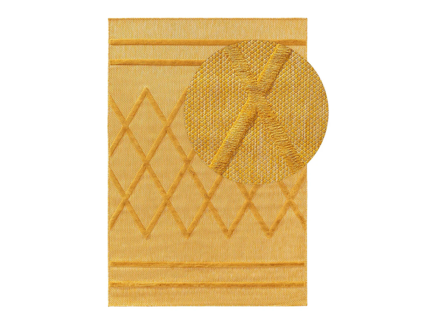 Tapis d'extérieur & intérieur Bonte Jaune 200x290 cm