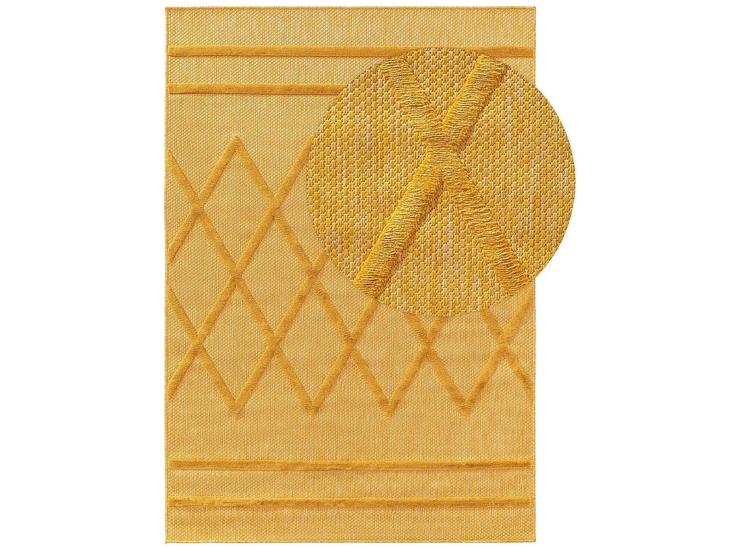 Tapis d'extérieur & intérieur Bonte Jaune 200x290 cm