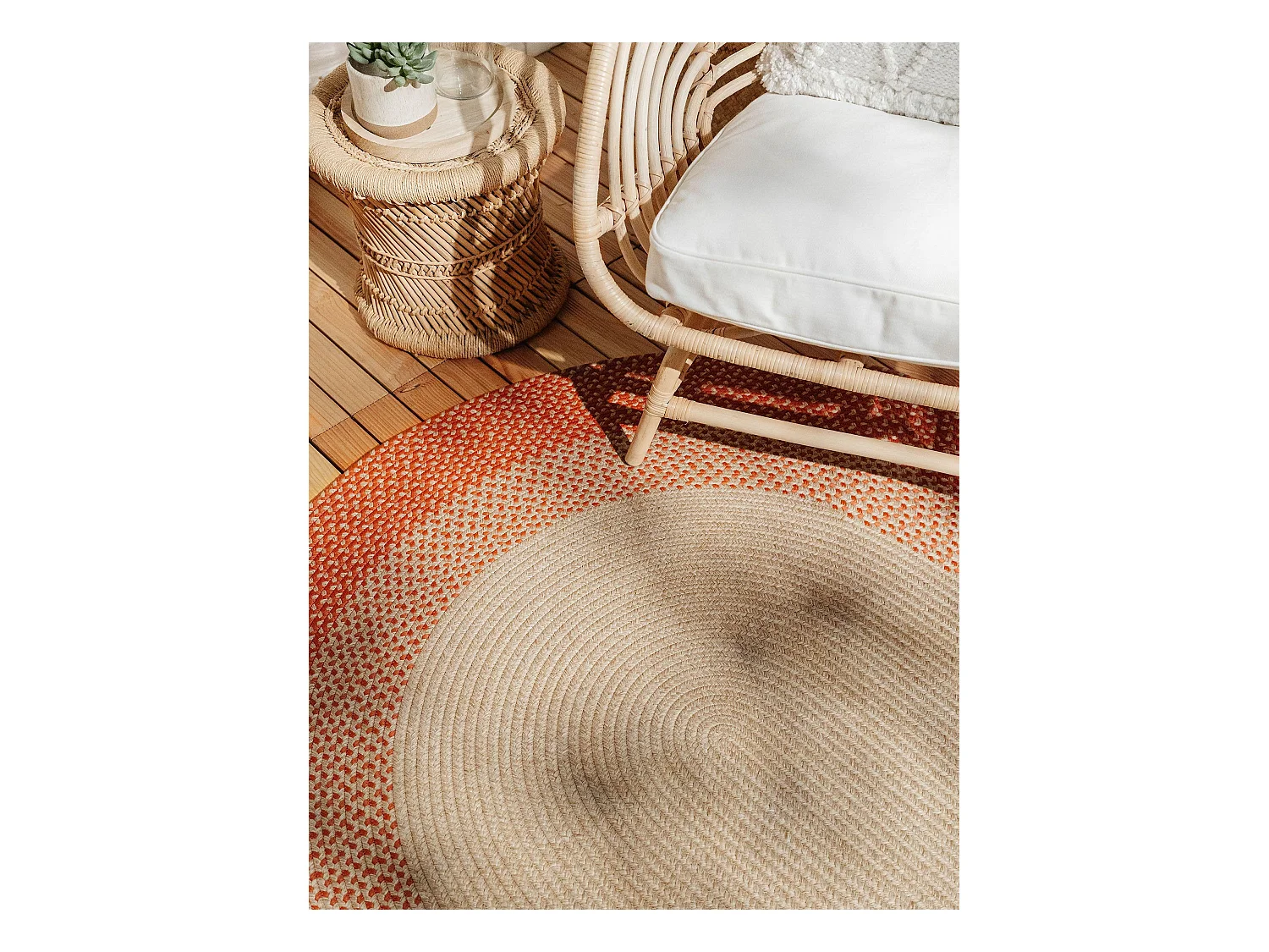 Tapis d'extérieur & intérieur Nandi Terracotta 140x200 cm