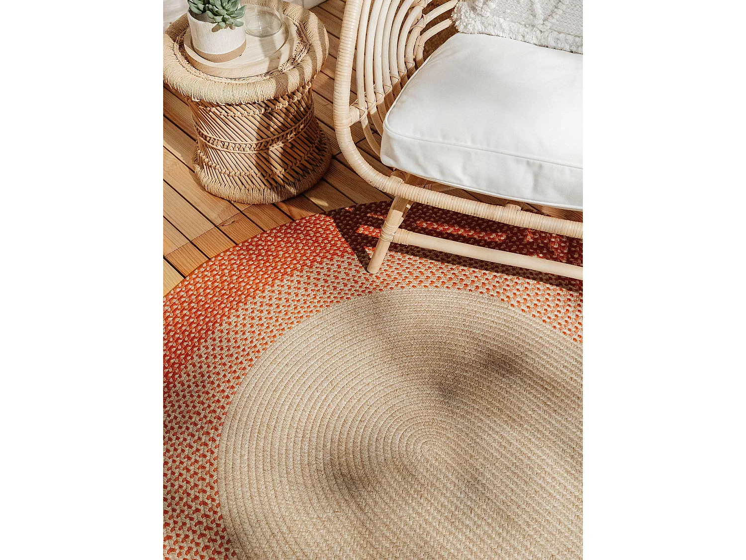 Tapis d'extérieur & intérieur Nandi Terracotta 140x200 cm