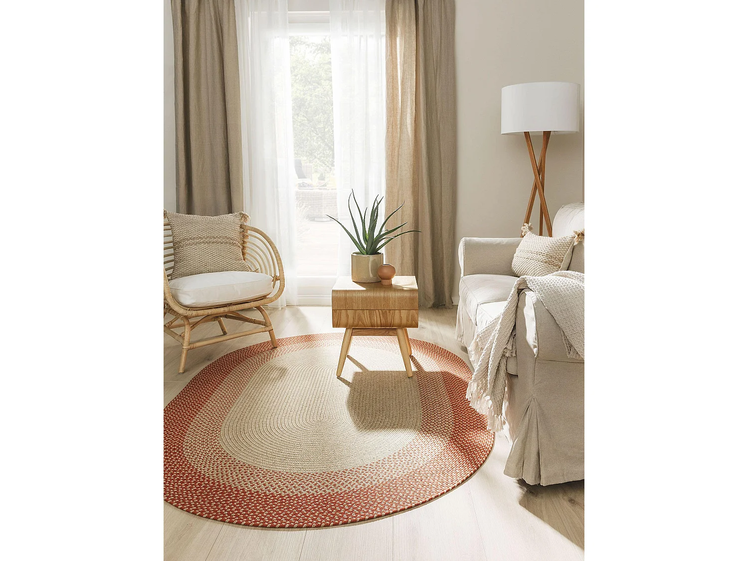 Tapis d'extérieur & intérieur Nandi Terracotta 140x200 cm