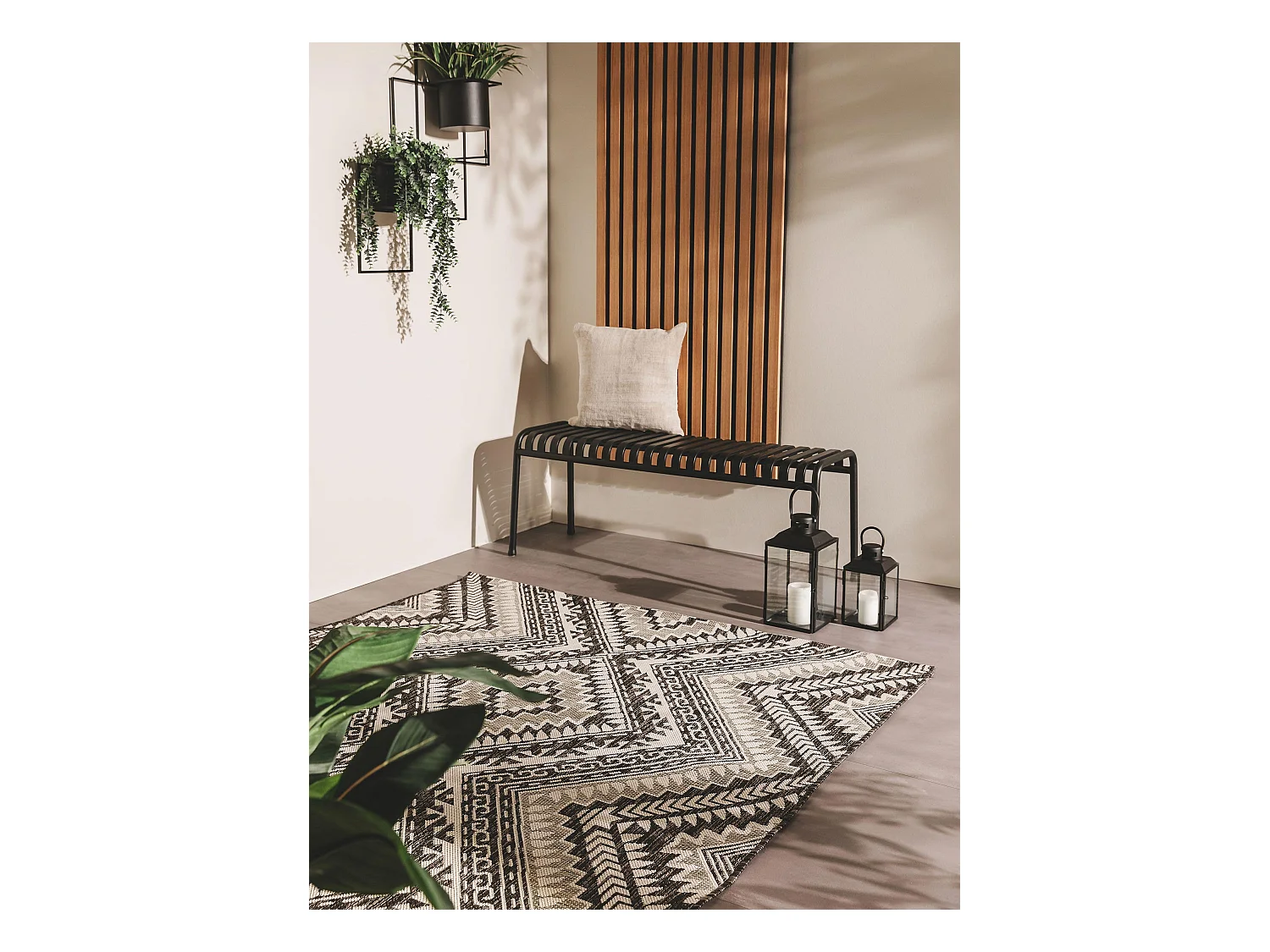 Tapis d'extérieur & intérieur Cleo Noir 200x300 cm