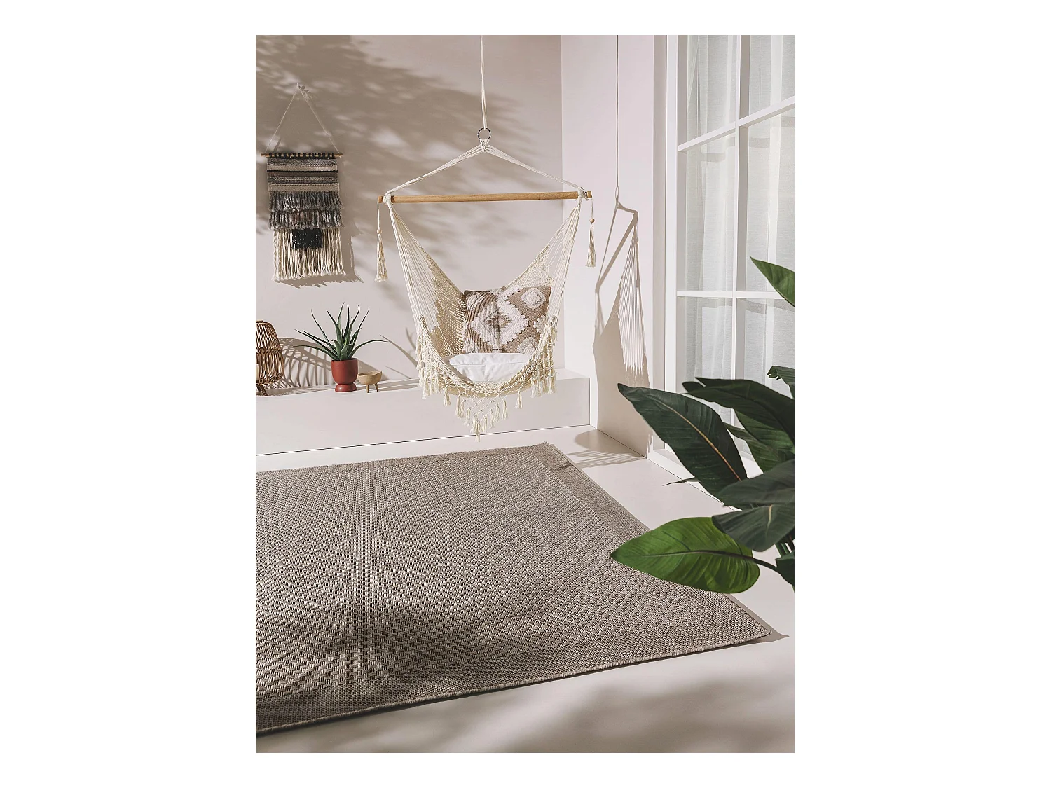 Tapis d'extérieur & intérieur Naoto Gris clair 120x170 cm