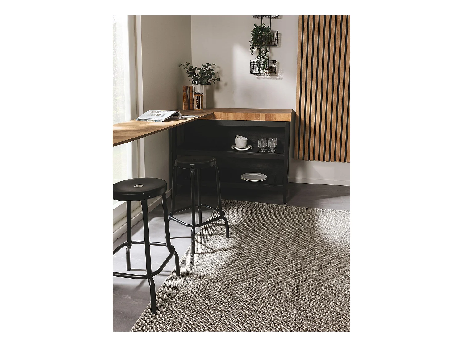 Tapis d'extérieur & intérieur Naoto Gris clair 120x170 cm