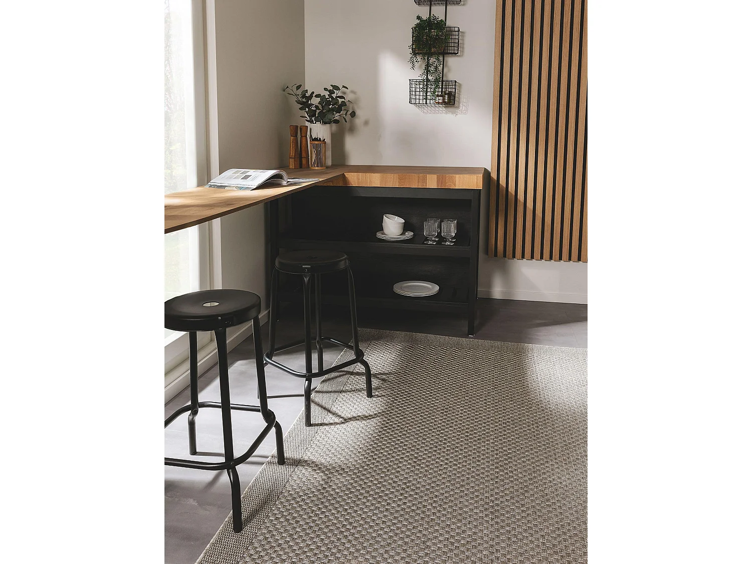 Tapis d'extérieur & intérieur Naoto Gris clair 120x170 cm