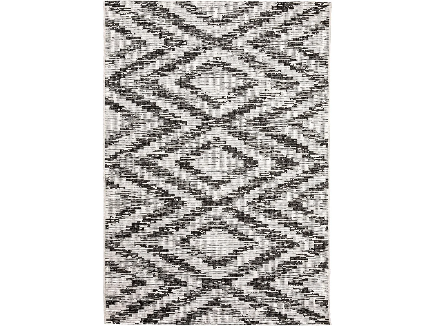 Tapis d'extérieur & intérieur Cleo Blanc & Noir 240x340 cm