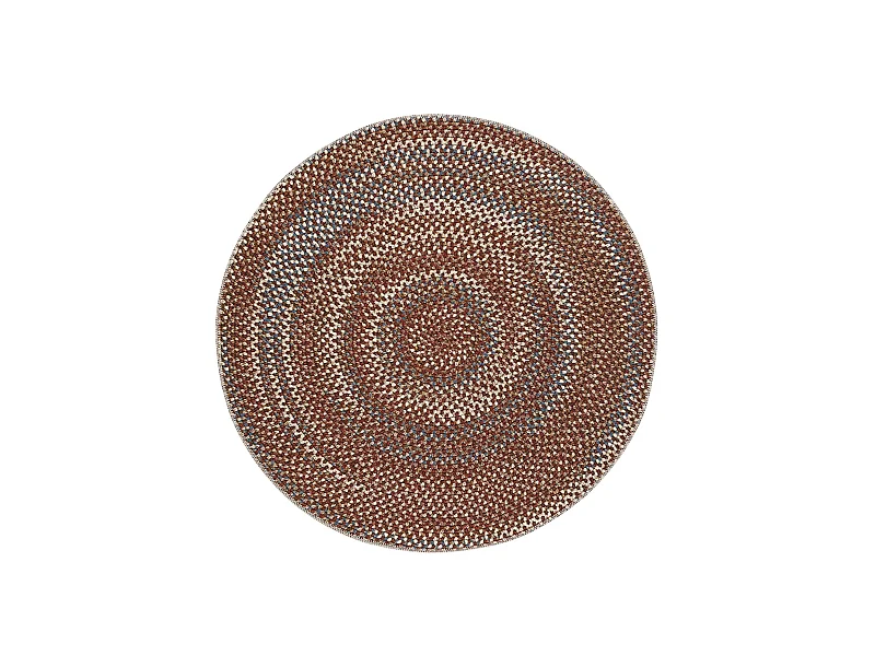 Tapis d'extérieur & intérieur rond Kenya Multicouleur ø 160 cm rond