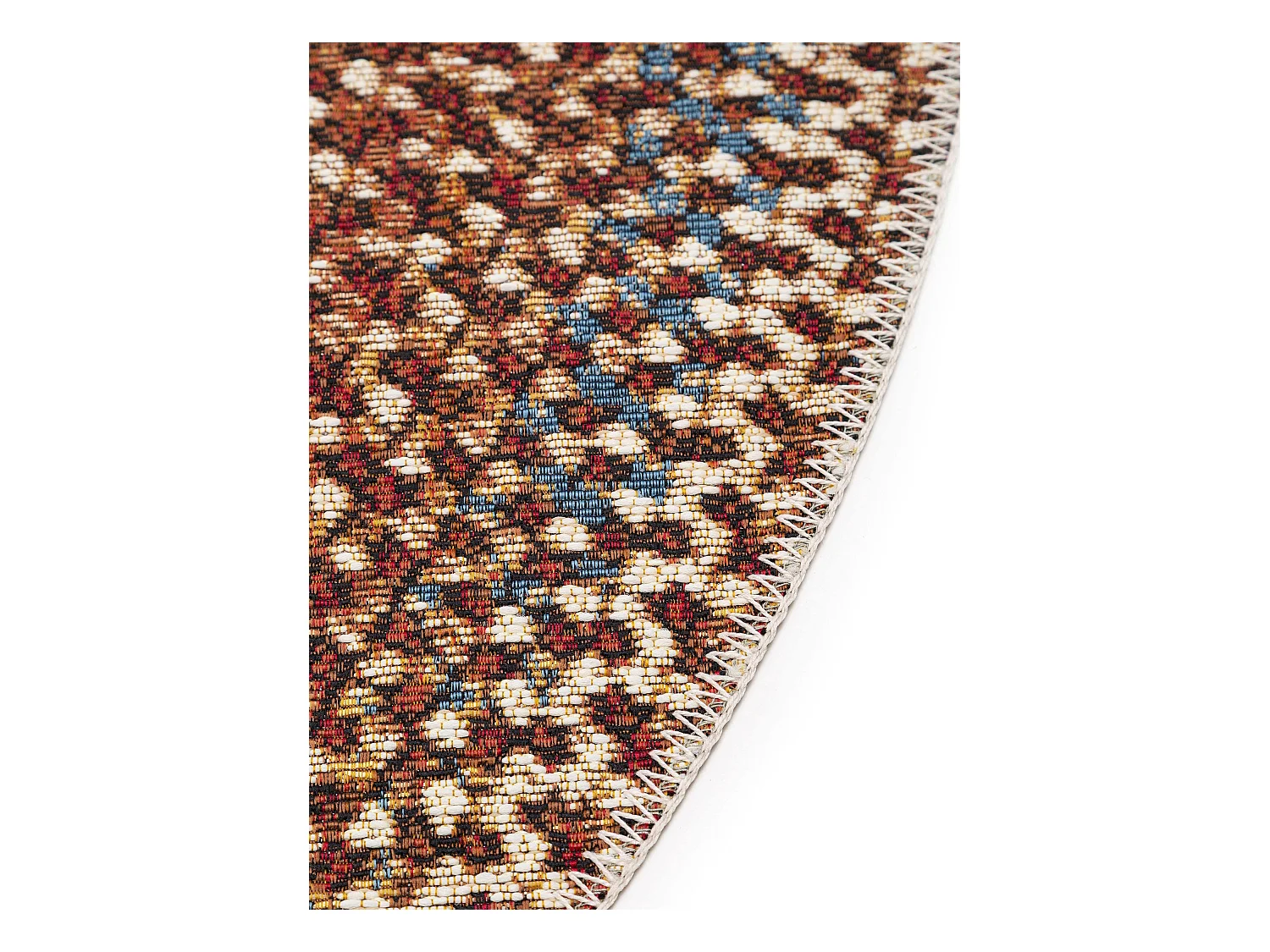 Tapis d'extérieur & intérieur rond Kenya Multicouleur ø 160 cm rond