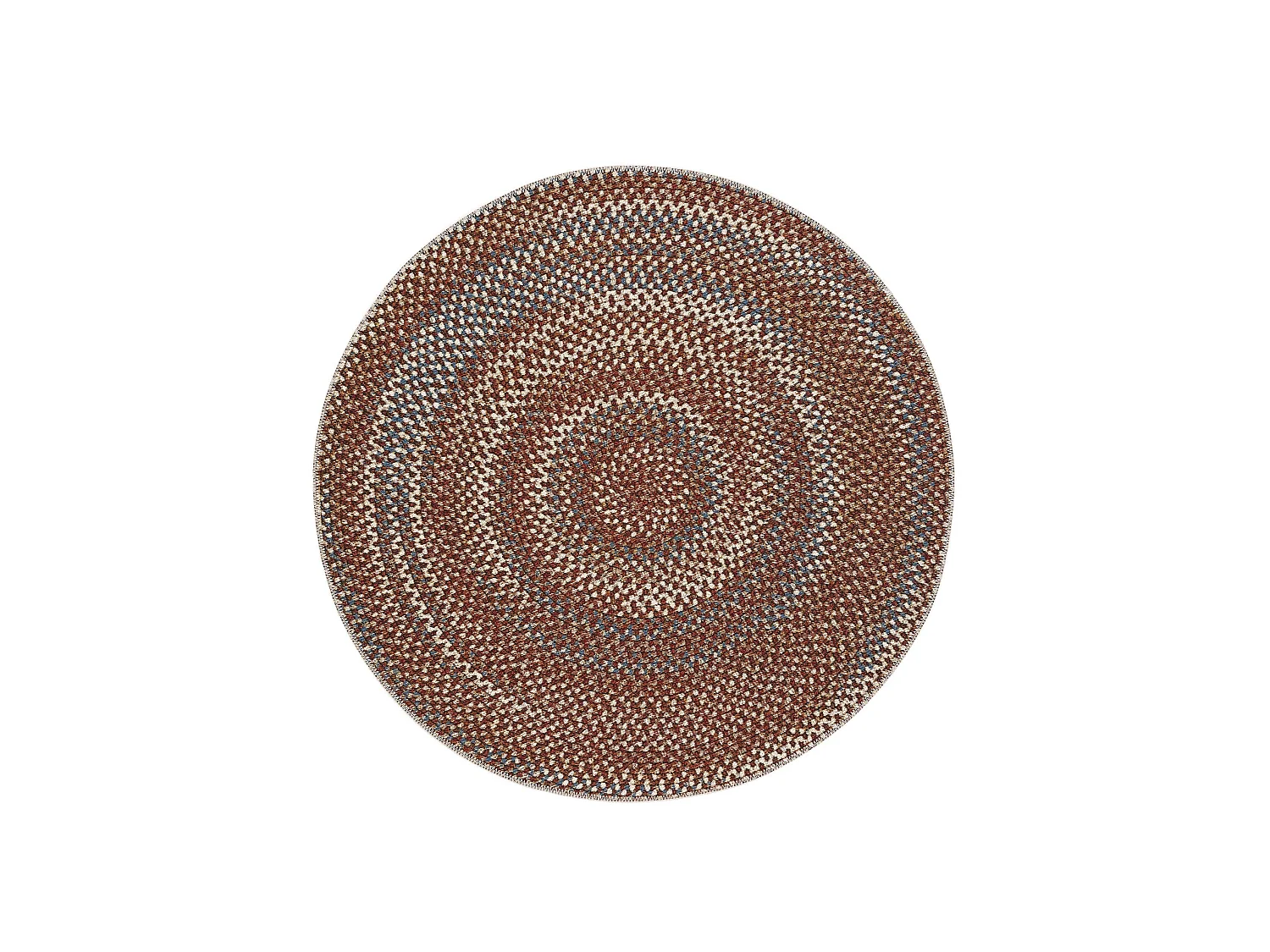 Tapis d'extérieur & intérieur rond Kenya Multicouleur ø 160 cm rond