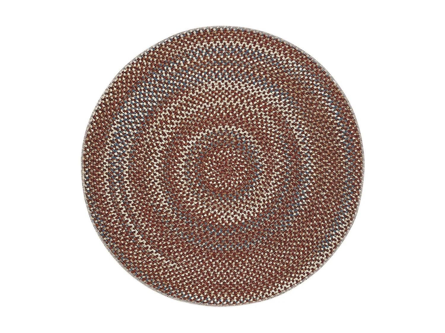 Tapis d'extérieur & intérieur rond Kenya Multicouleur ø 160 cm rond