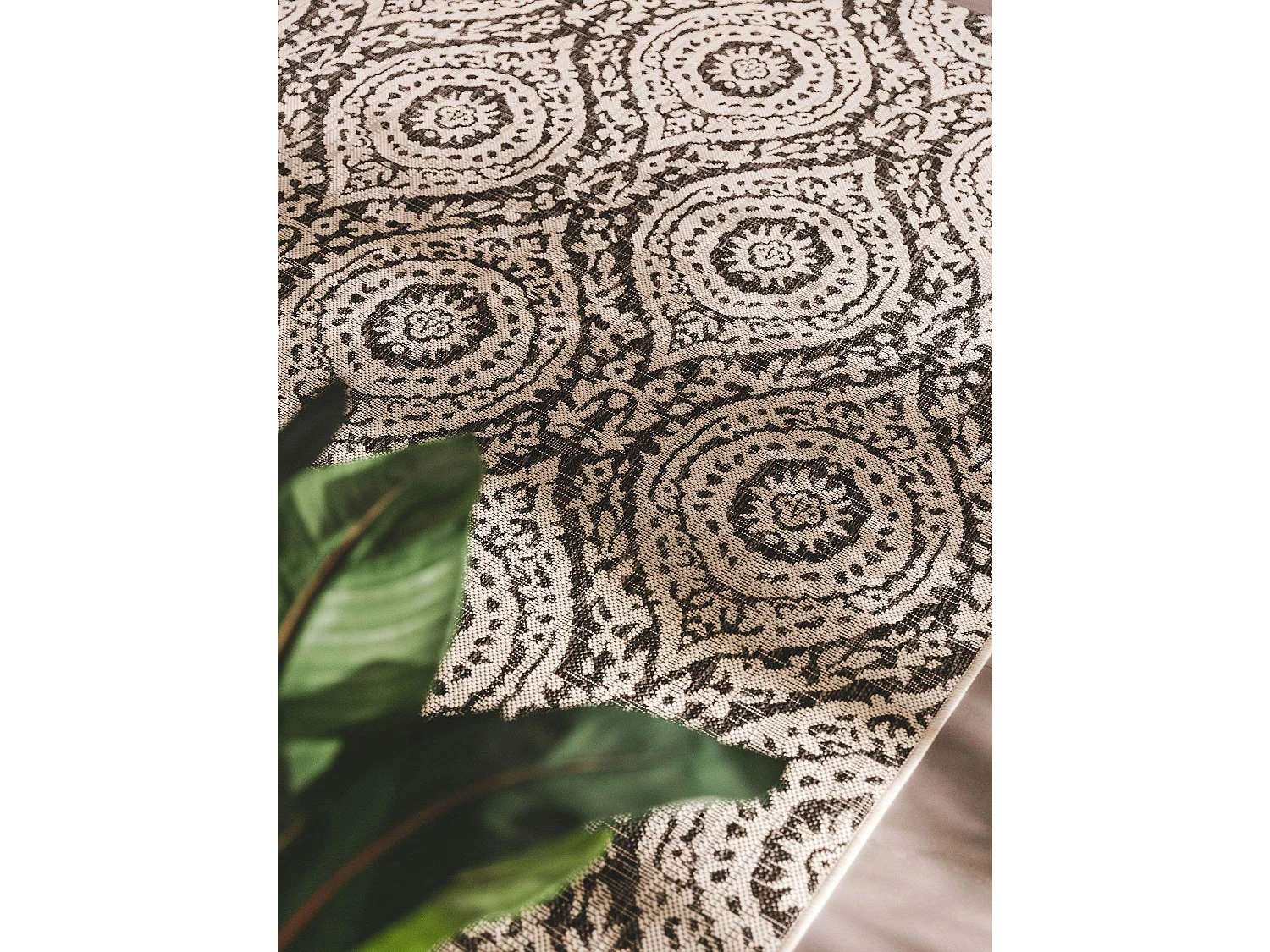 Tapis d'extérieur & intérieur Cleo Blanc & Noir 300x400 cm