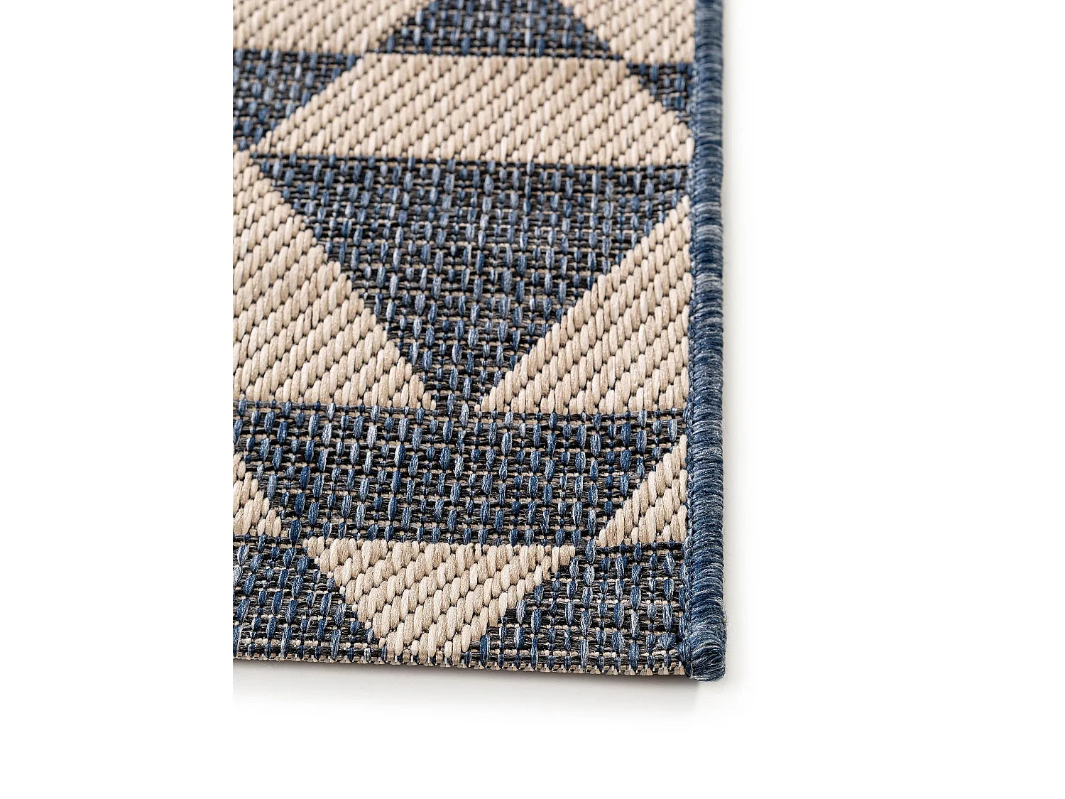 Tapis d'extérieur & intérieur River Beige/Bleu 100x150 cm