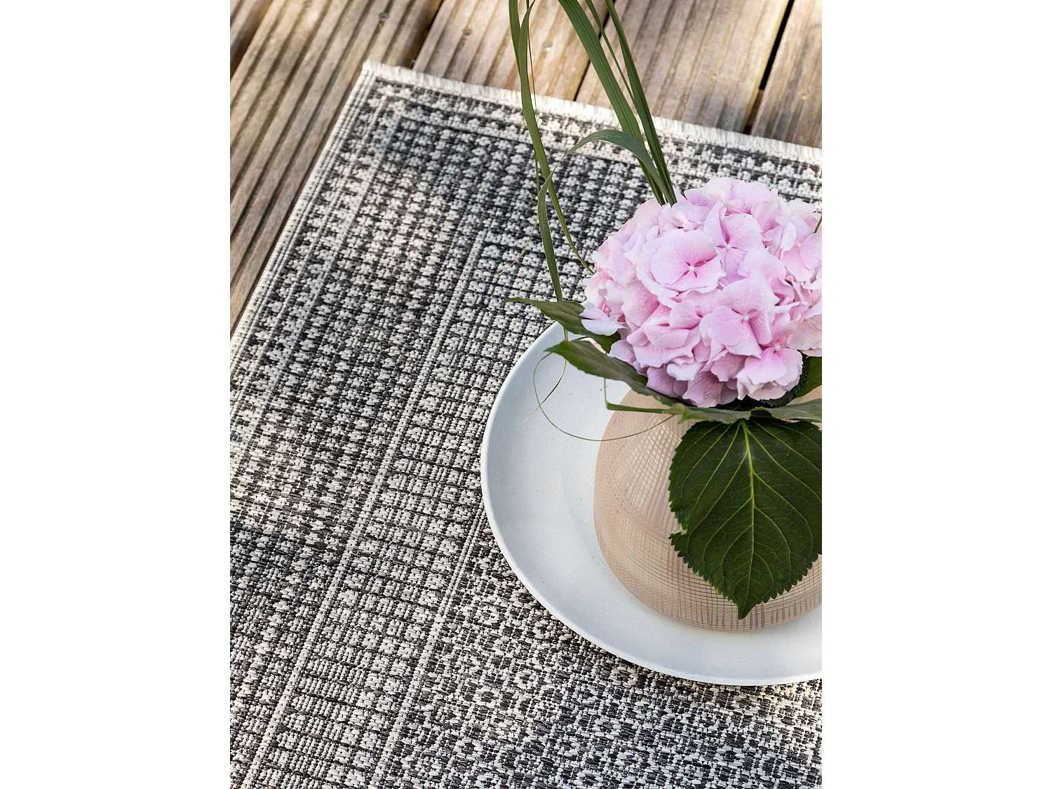 Tapis d'extérieur & intérieur Cleo Anthracite 80x150 cm