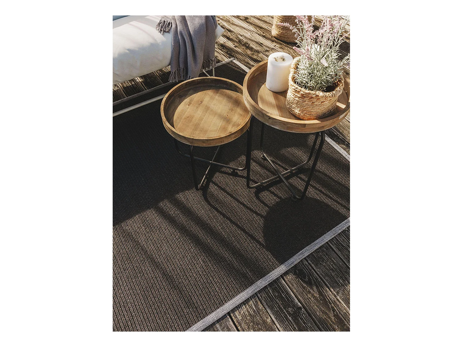 Tapis d'extérieur & intérieur Nandi Noir 200x300 cm