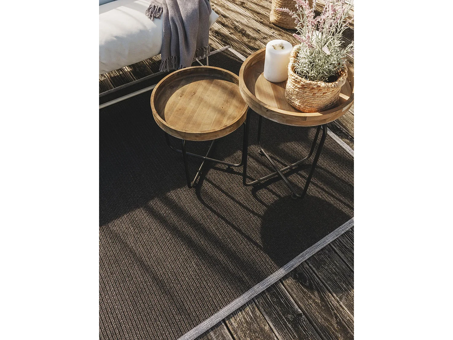 Tapis d'extérieur & intérieur Nandi Noir 200x300 cm
