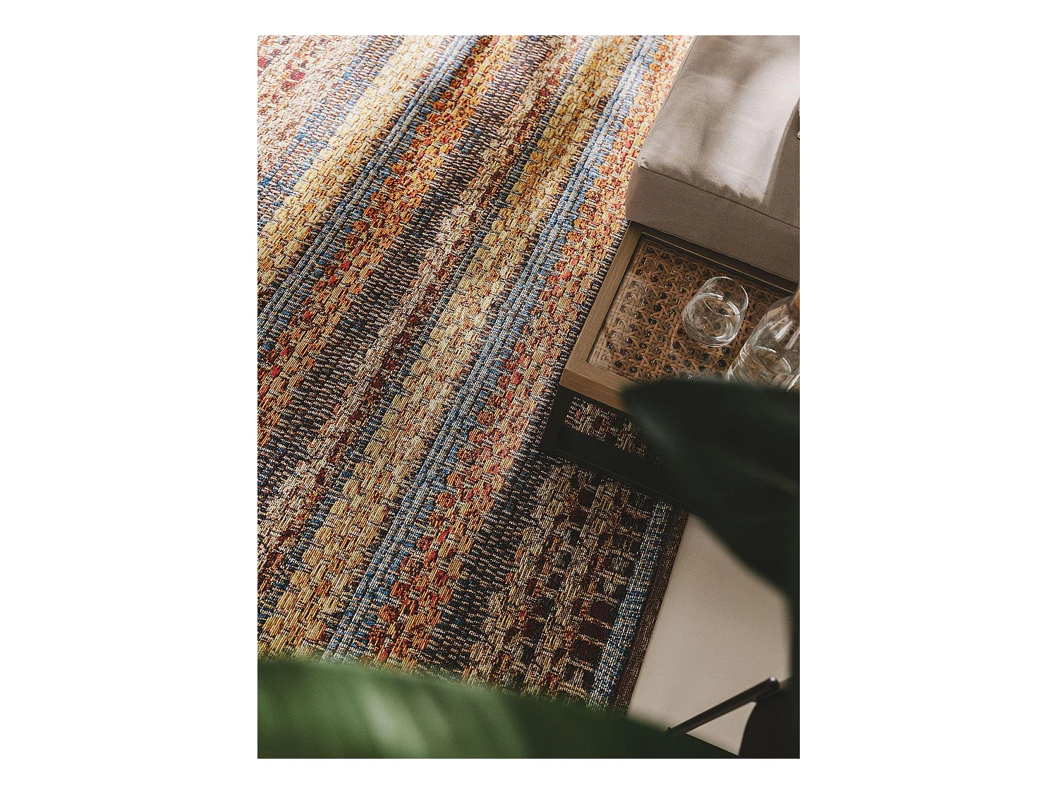 Tapis d'extérieur & intérieur Kenya Multicouleur 80x165 cm