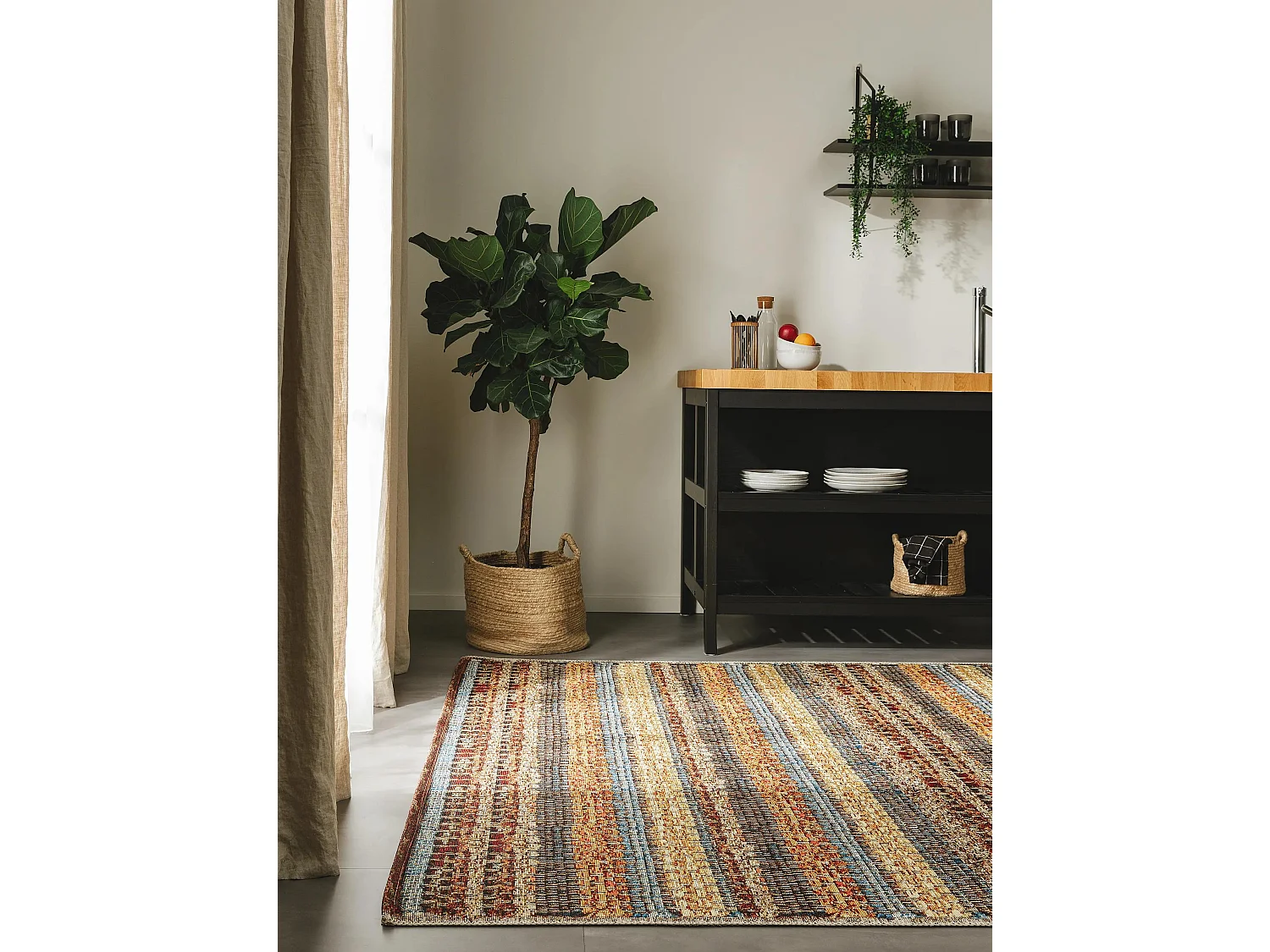 Tapis d'extérieur & intérieur Kenya Multicouleur 80x165 cm