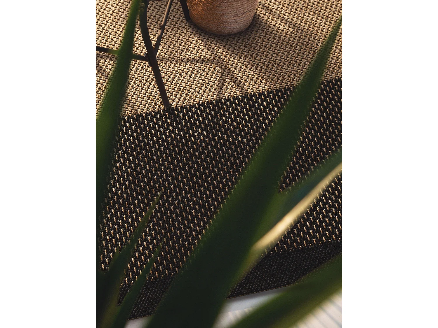 Tapis d'extérieur & intérieur Naoto Beige/Noir 80x150 cm