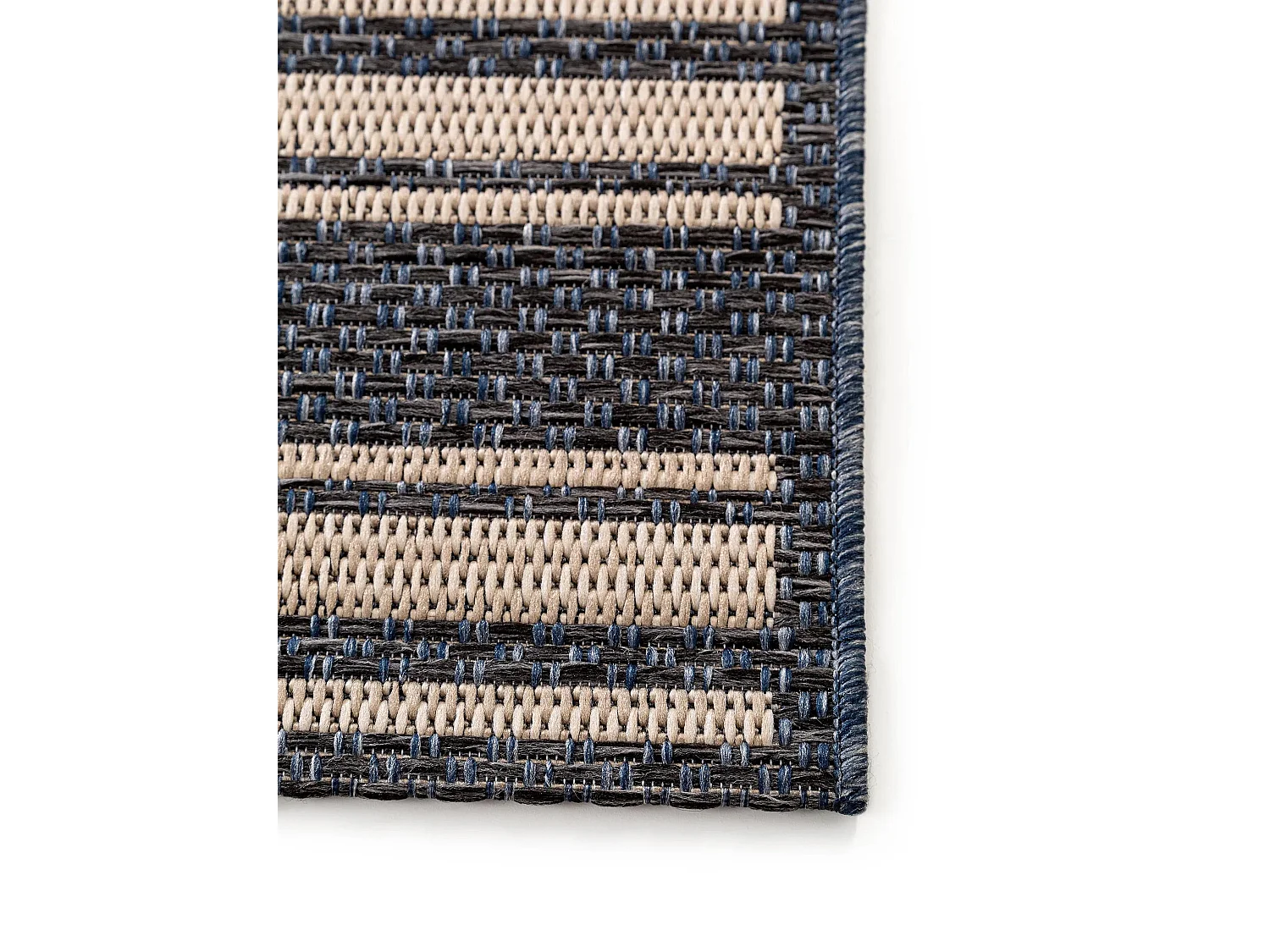 Tapis d'extérieur & intérieur River Beige/Bleu 133x190 cm