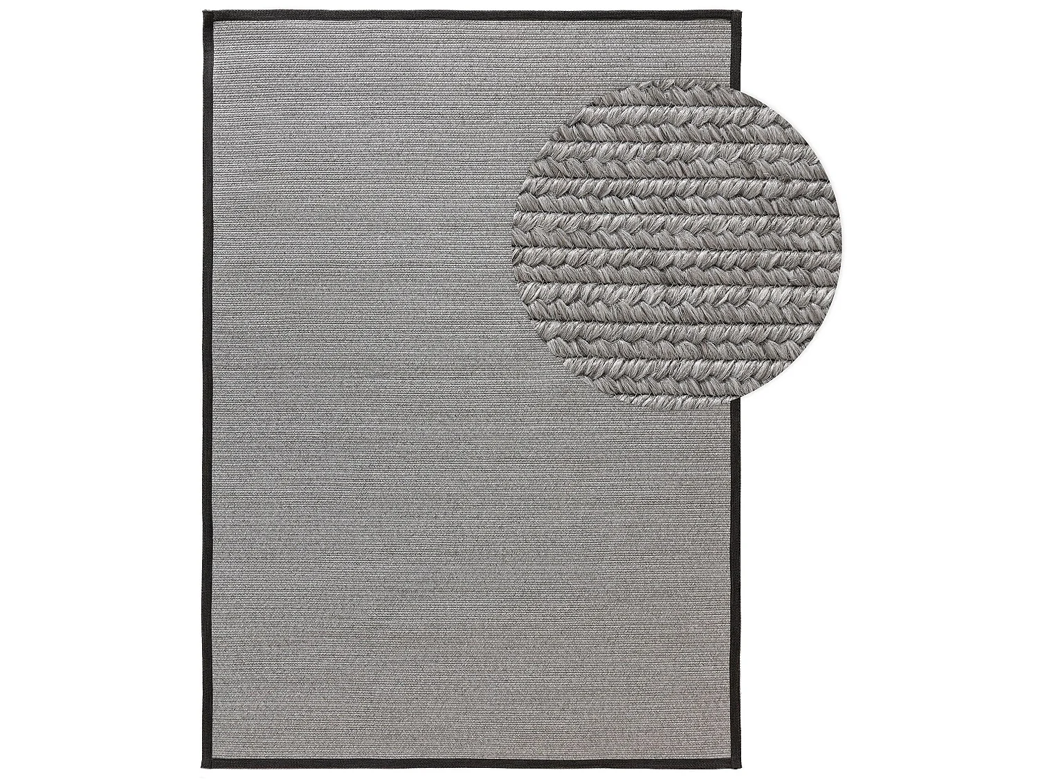 Tapis d'extérieur & intérieur Nandi Gris 90x130 cm