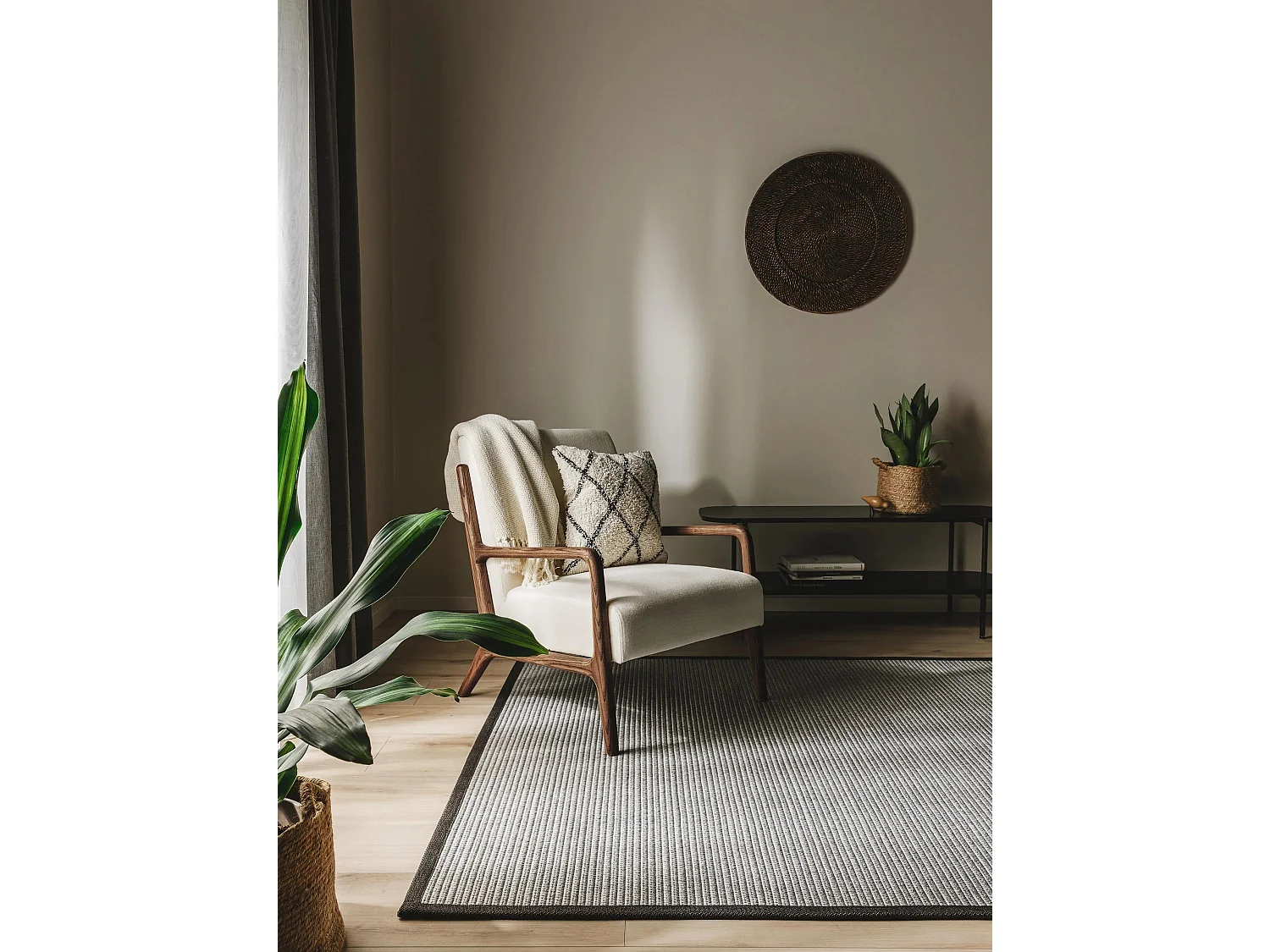 Tapis d'extérieur & intérieur Nandi Gris 90x130 cm