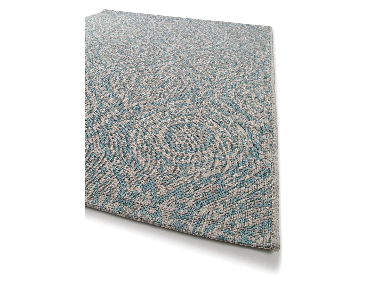Tapis d'extérieur & intérieur Cleo Beige/Turquoise 300x400 cm