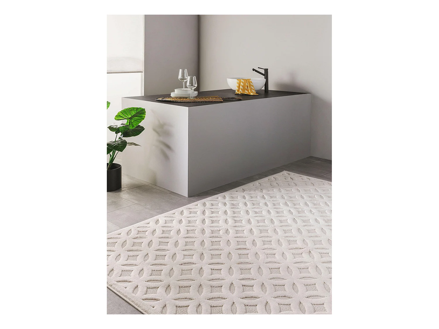 Tapis d'extérieur & intérieur Bonte Crème 200x290 cm