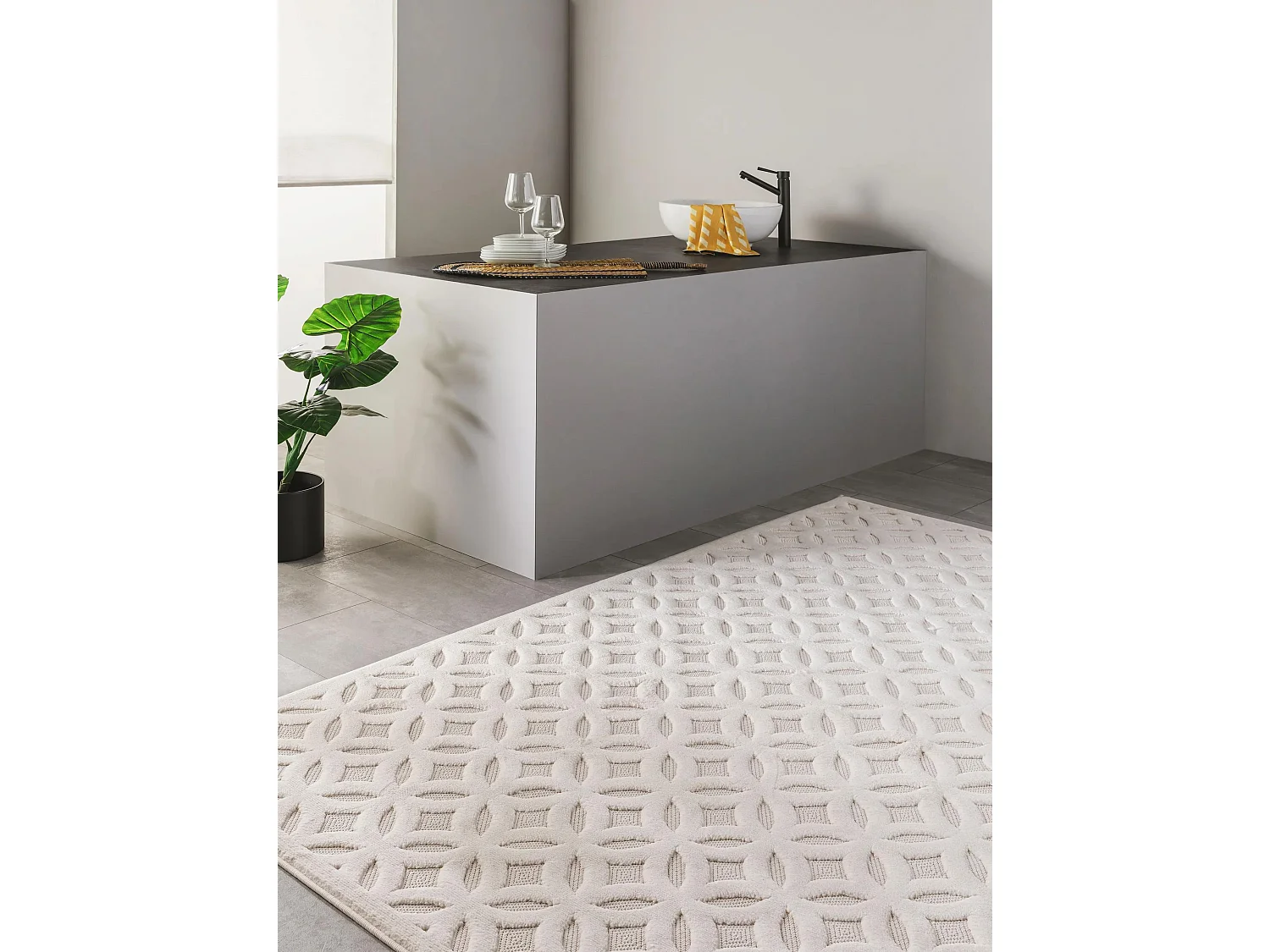 Tapis d'extérieur & intérieur Bonte Crème 200x290 cm