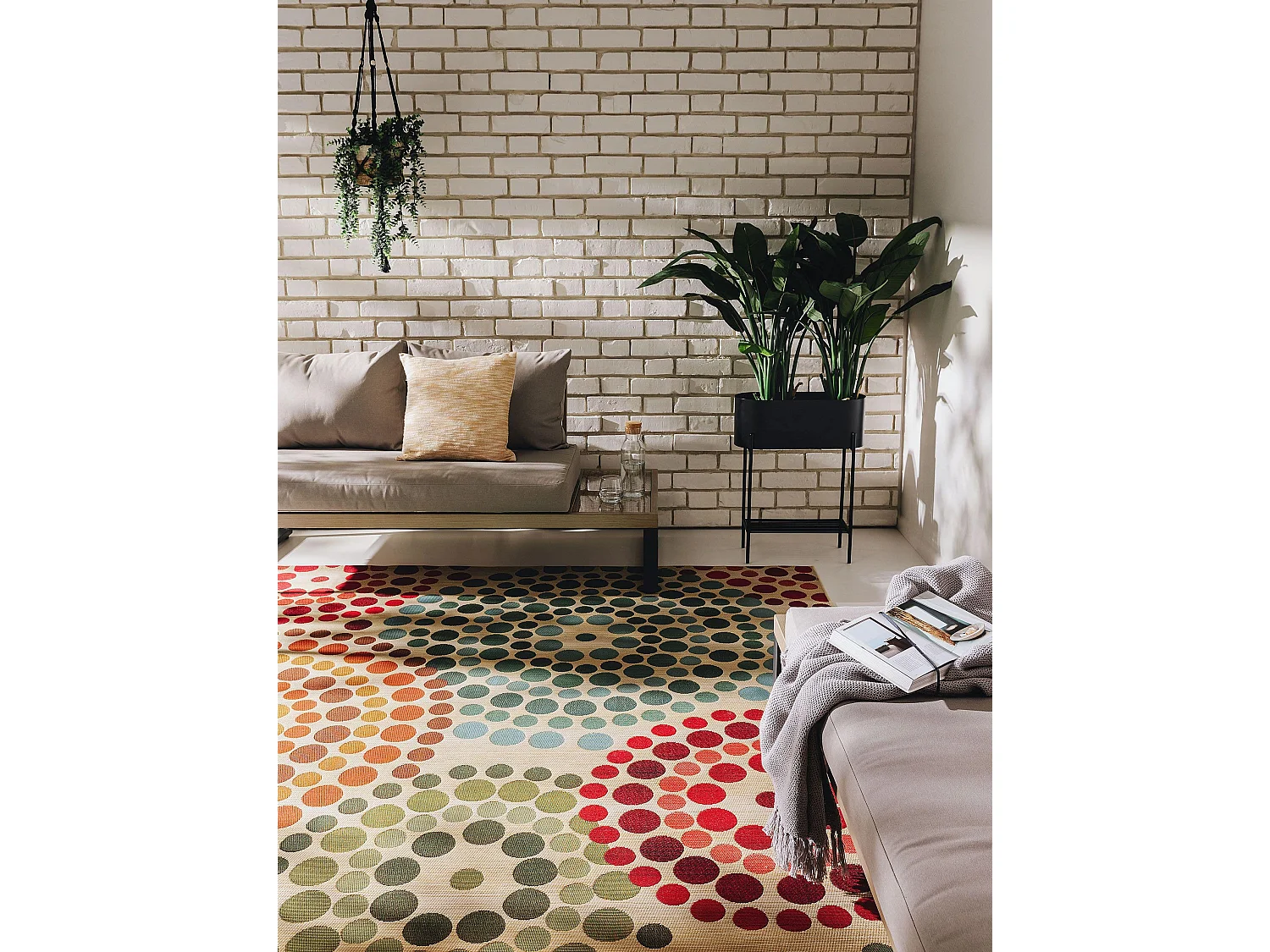 Tapis d'extérieur & intérieur Artis Beige/Multicouleur 160x235 cm