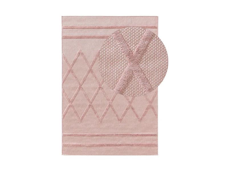 Tapis d'extérieur & intérieur Bonte Rose 160x230 cm