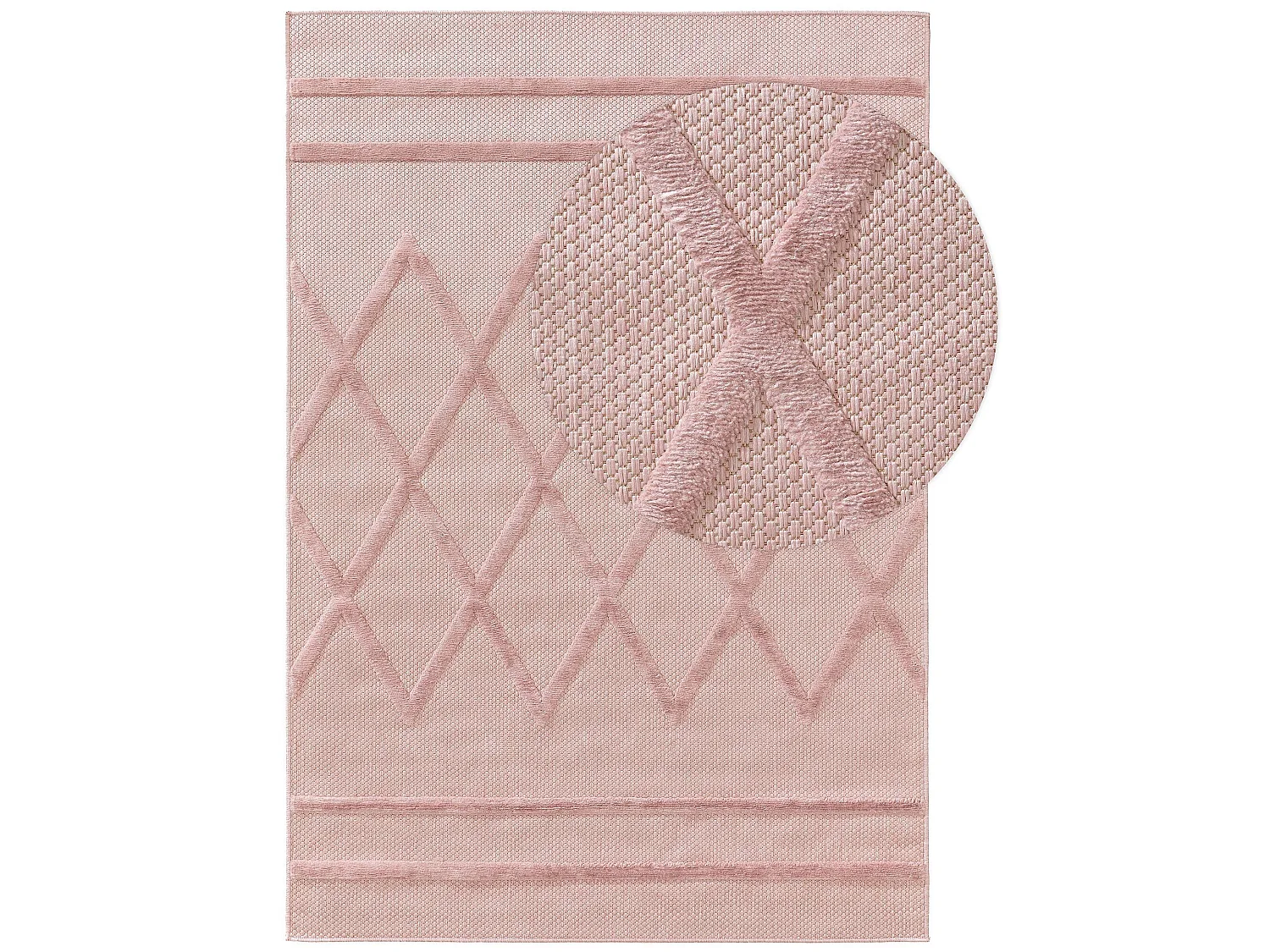 Tapis d'extérieur & intérieur Bonte Rose 160x230 cm