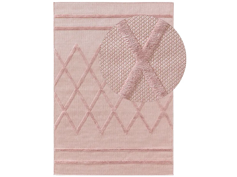Tapis d'extérieur & intérieur Bonte Rose 160x230 cm