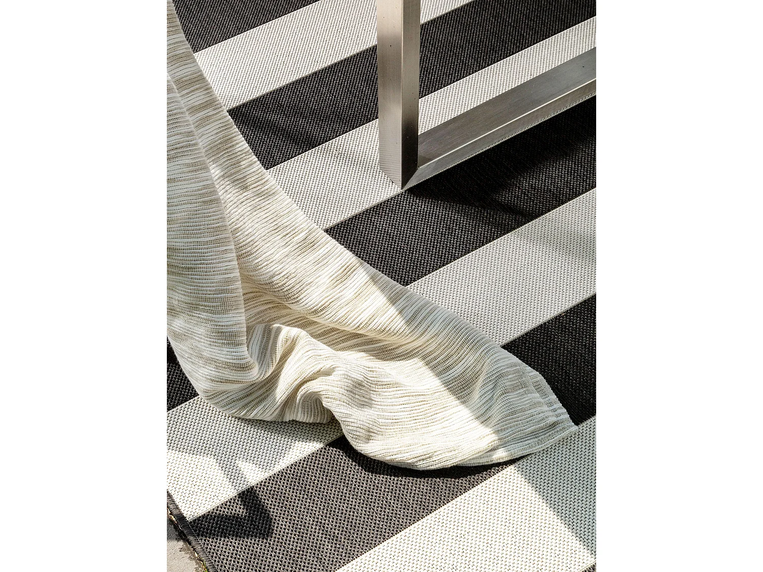 Tapis d'extérieur & intérieur Metro Noir 80x150 cm