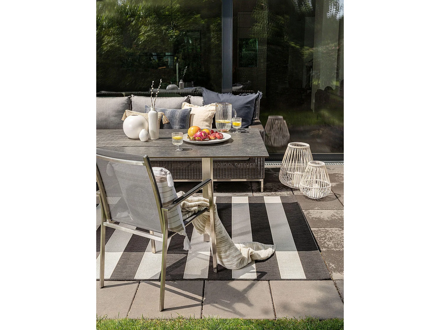 Tapis d'extérieur & intérieur Metro Noir 80x150 cm