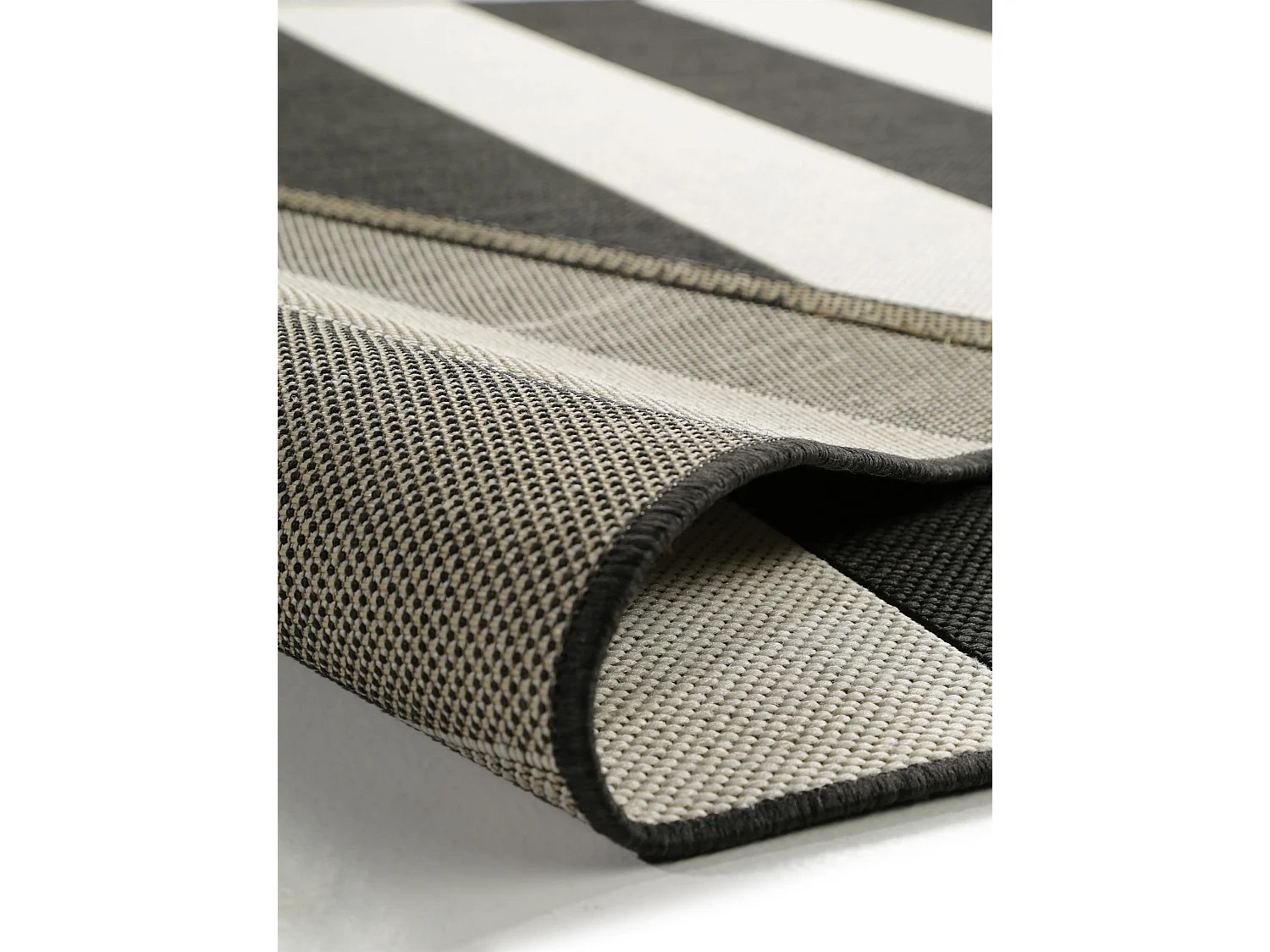 Tapis d'extérieur & intérieur Metro Noir 80x150 cm