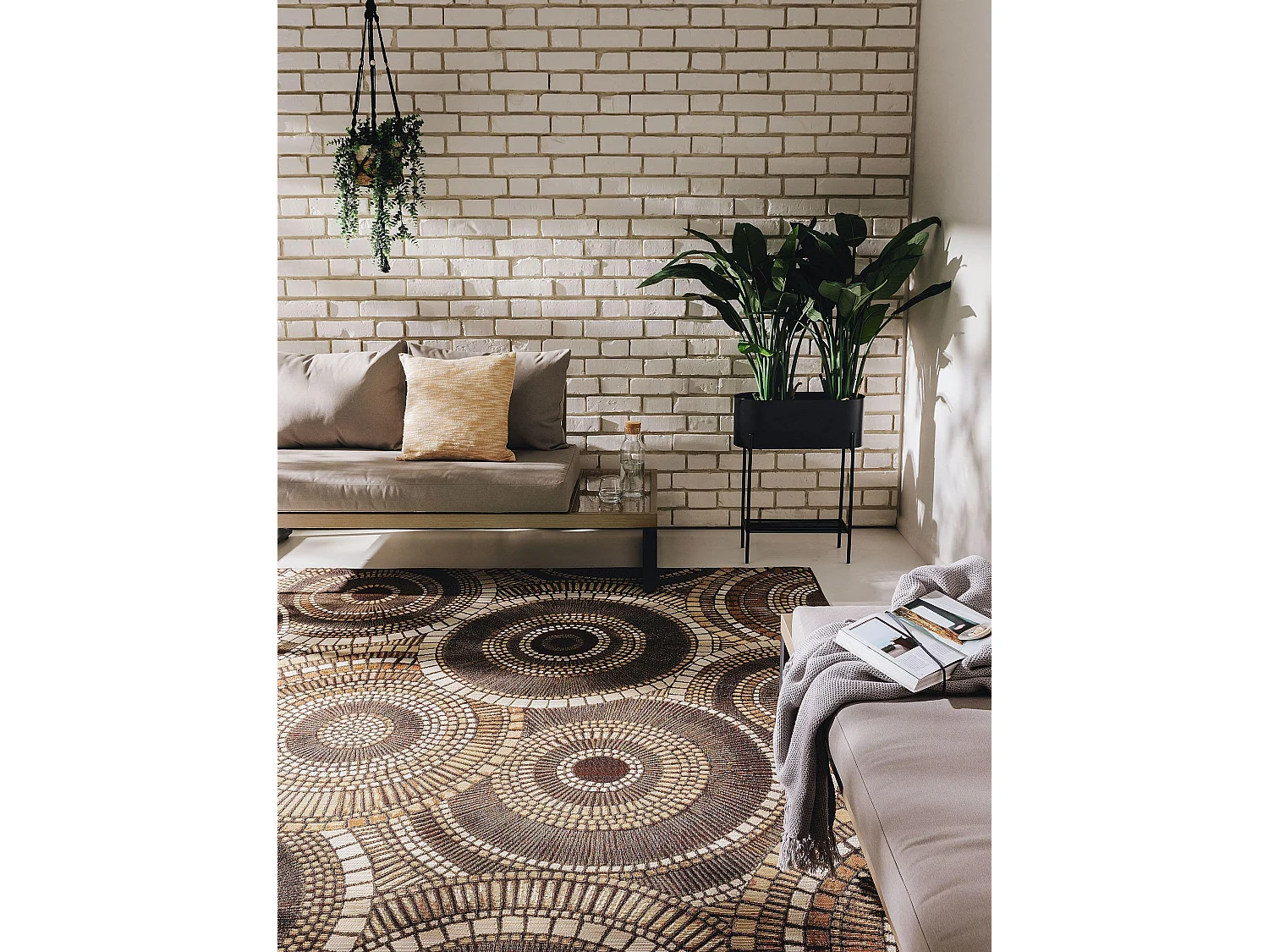 Tapis d'extérieur & intérieur Artis Marron 120x180 cm