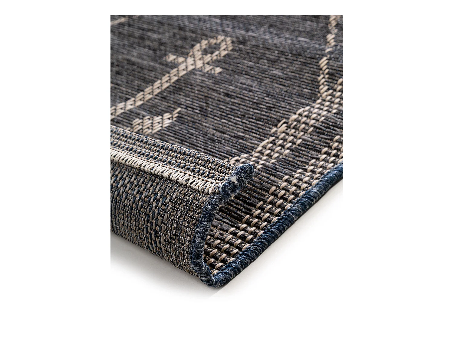 Tapis d'extérieur & intérieur River Bleu 100x150 cm