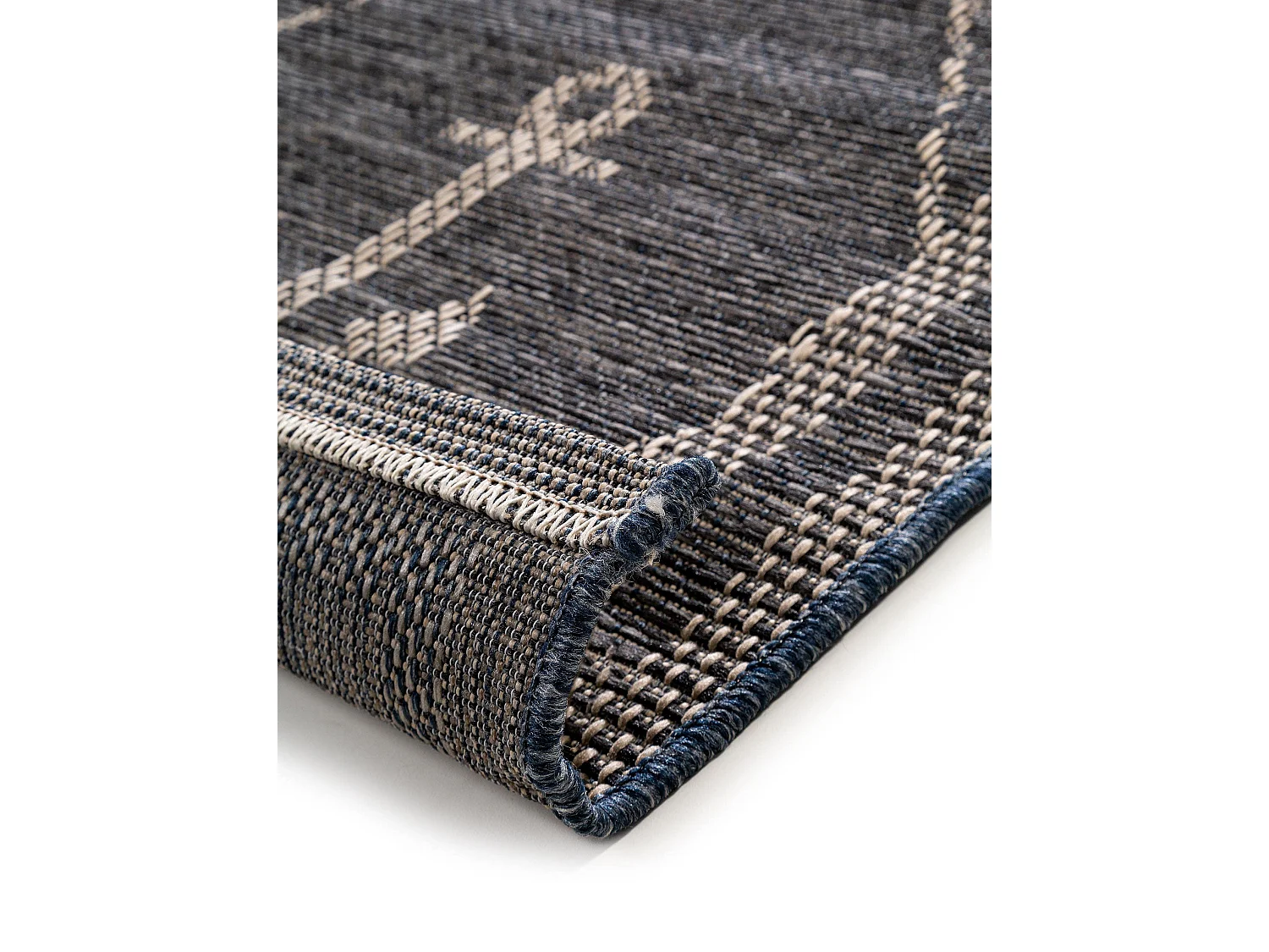 Tapis d'extérieur & intérieur River Bleu 100x150 cm