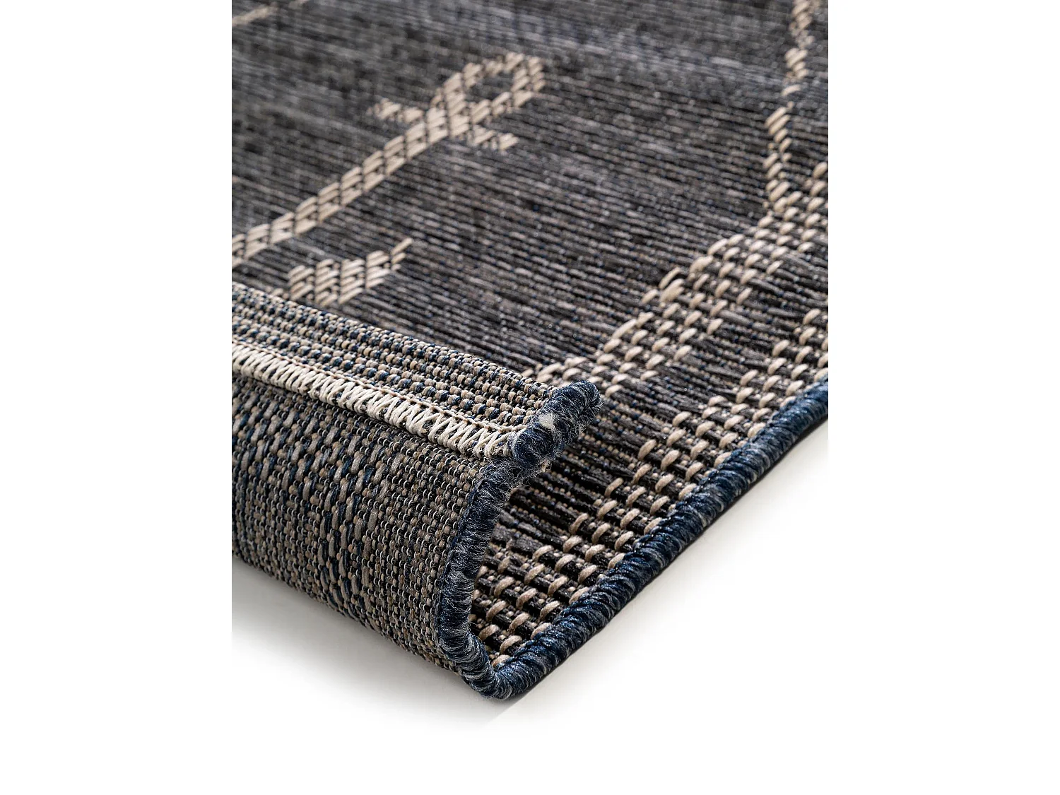 Tapis d'extérieur & intérieur River Bleu 100x150 cm