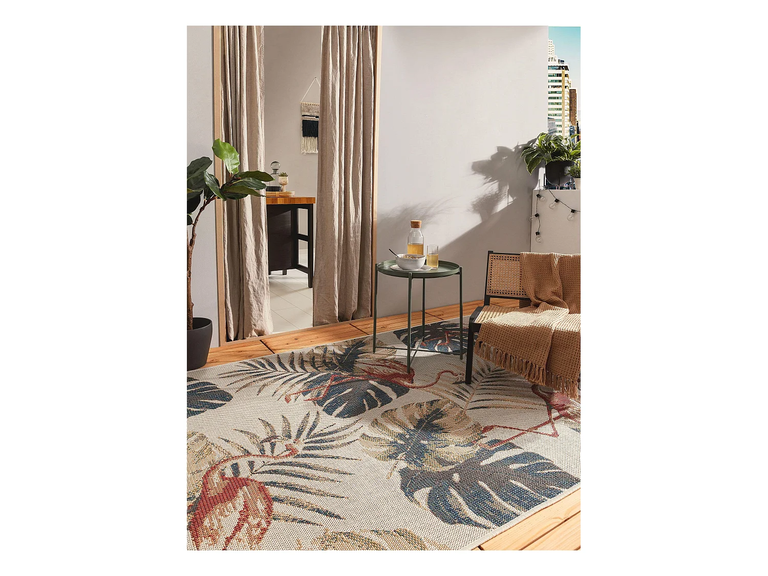 Tapis d'extérieur & intérieur Mirena Multicouleur 200x290 cm