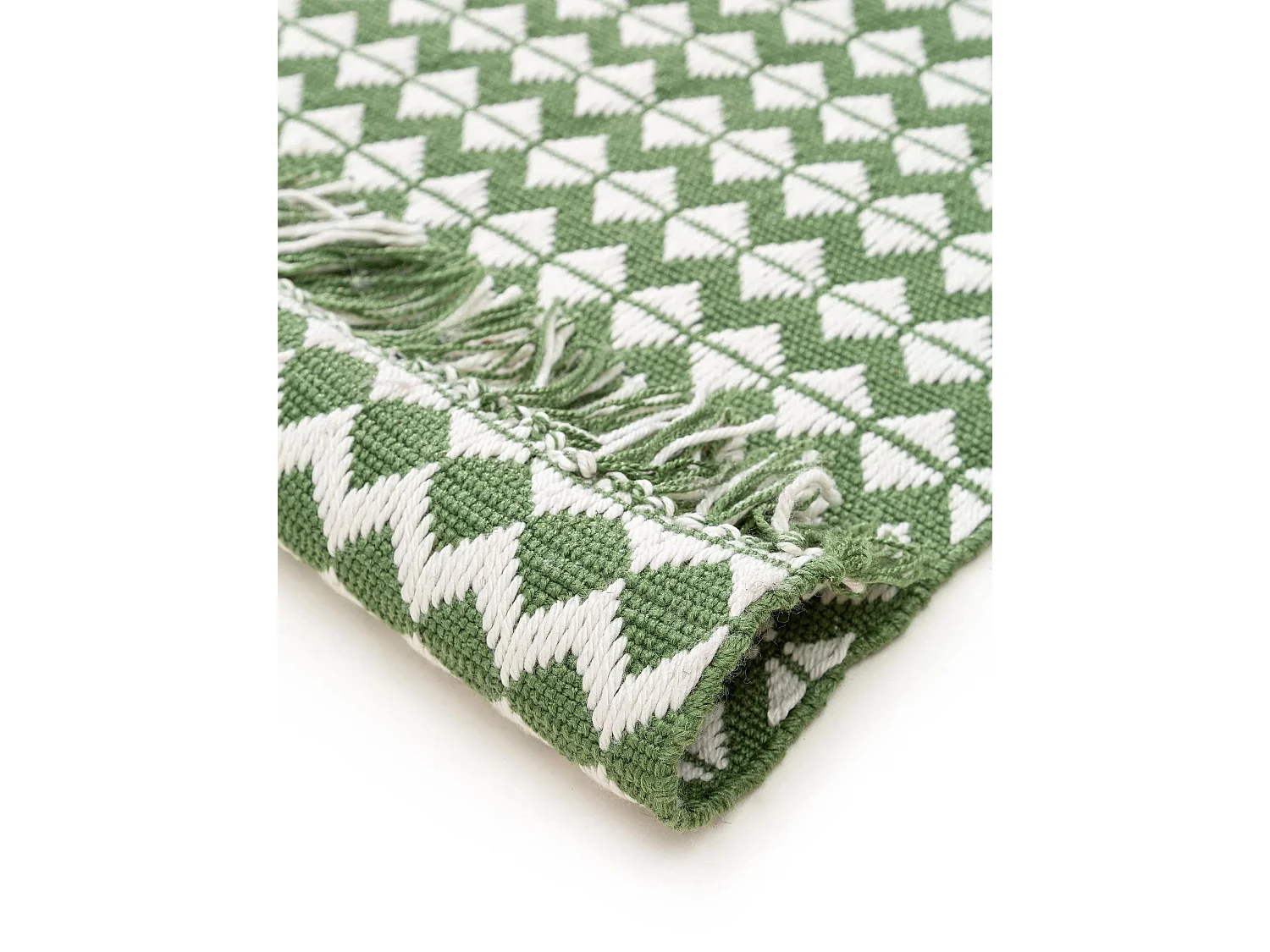 Tapis fabriqué à partir de matériaux recyclés Morty Vert 160x230 cm