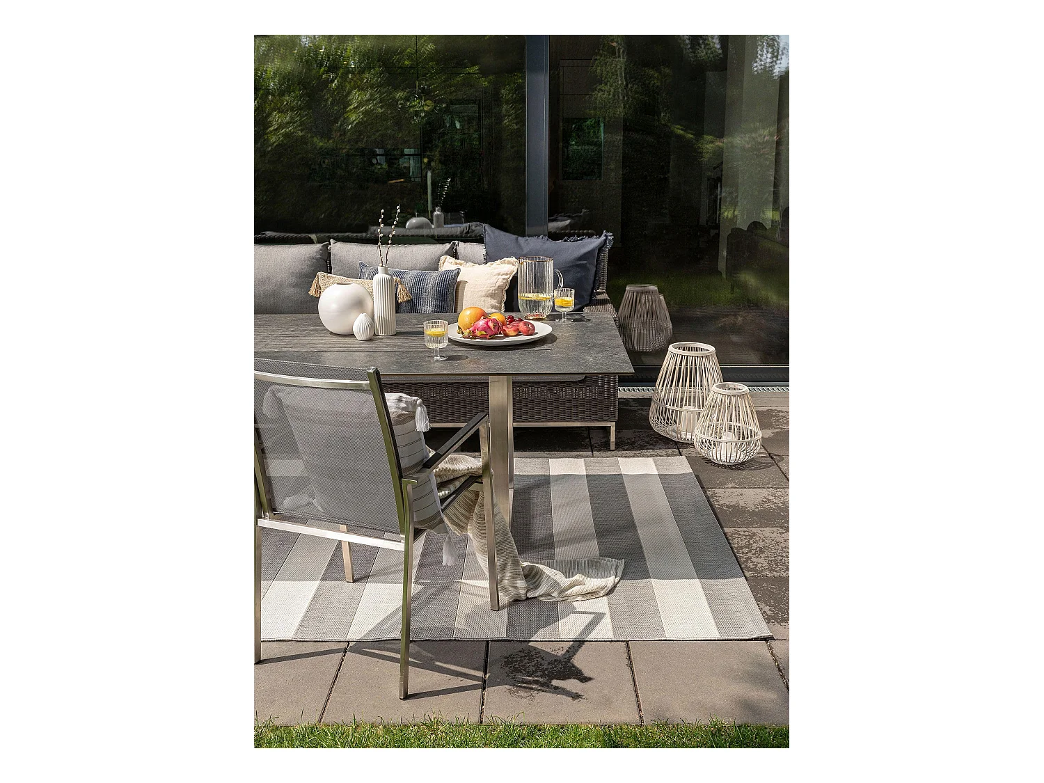 Tapis d'extérieur & intérieur Metro Gris 160x230 cm