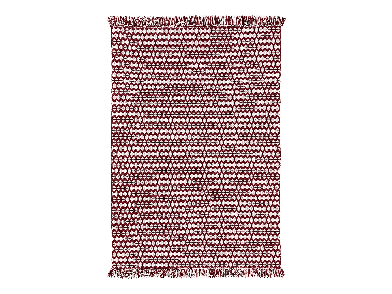 Tapis fabriqué à partir de matériaux recyclés Morty Rouge 80x150 cm