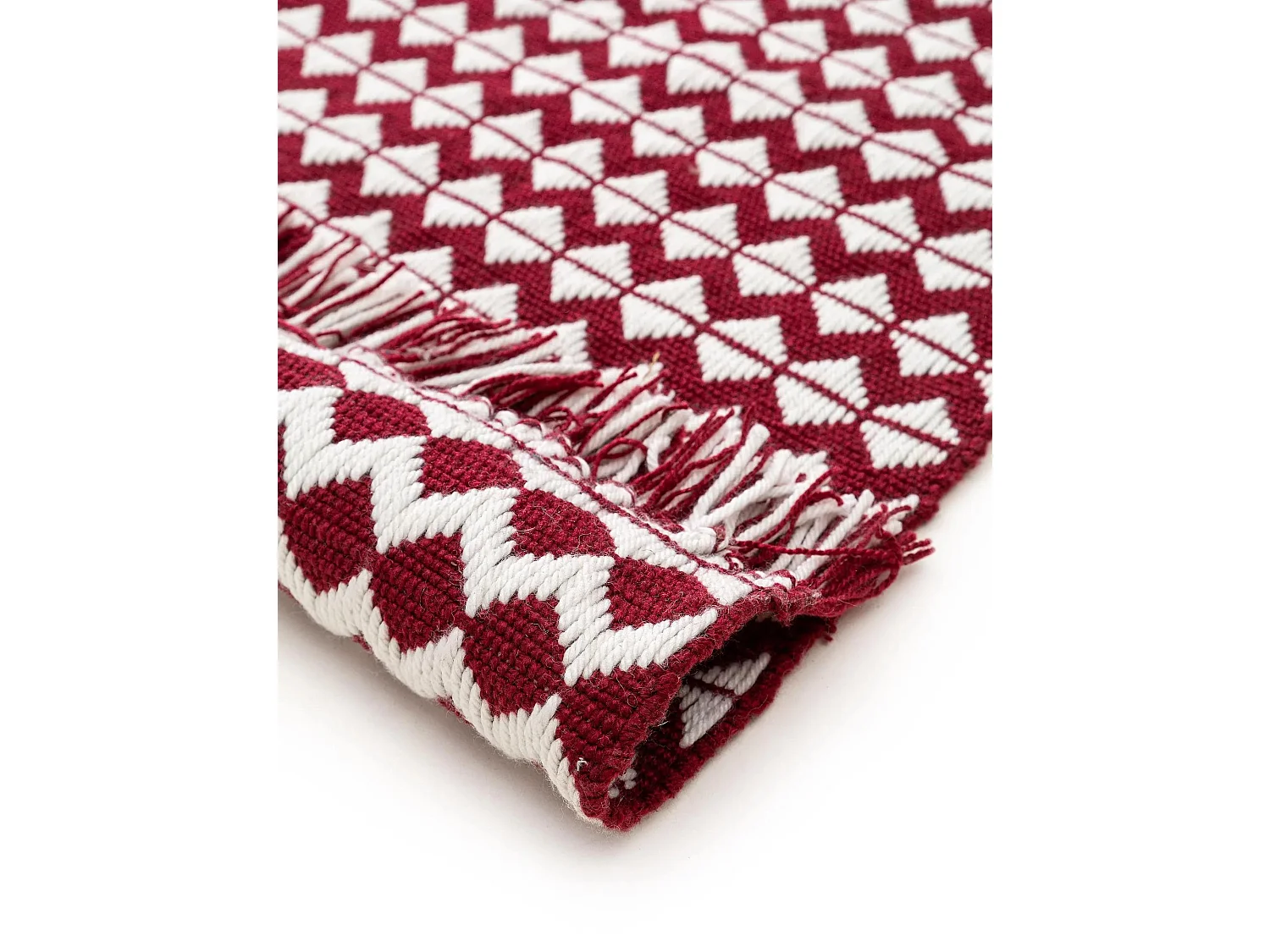 Tapis fabriqué à partir de matériaux recyclés Morty Rouge 80x150 cm
