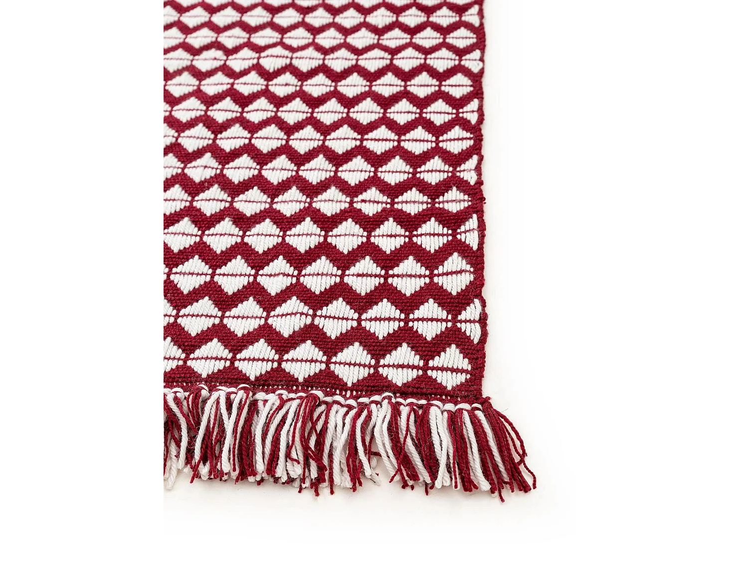 Tapis fabriqué à partir de matériaux recyclés Morty Rouge 80x150 cm