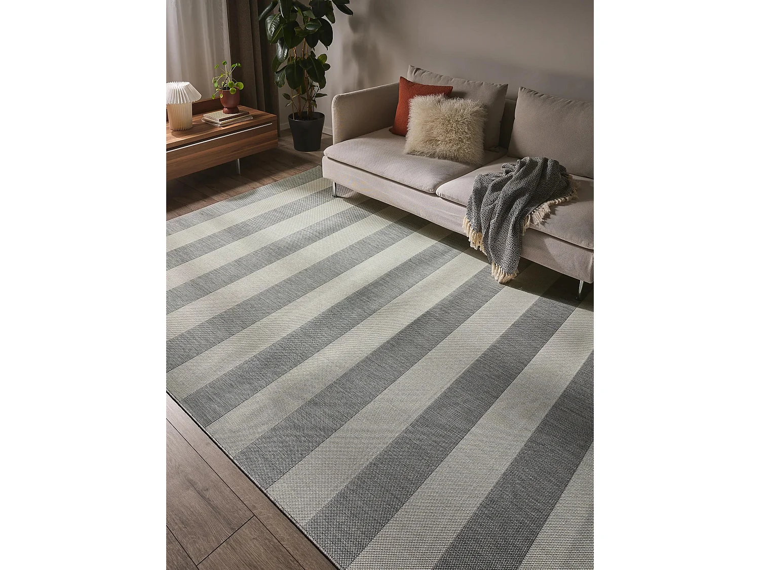 Tapis d'extérieur & intérieur Metro Gris 200x290 cm