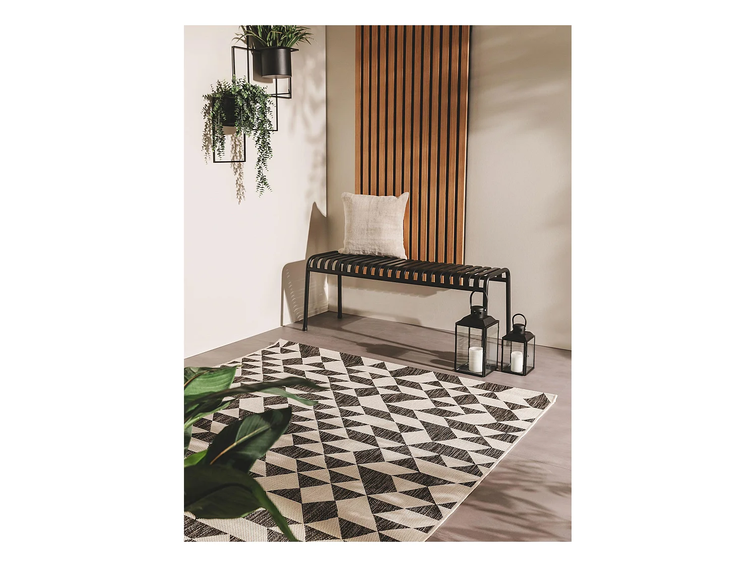 Tapis d'extérieur & intérieur Cleo Noir 200x300 cm