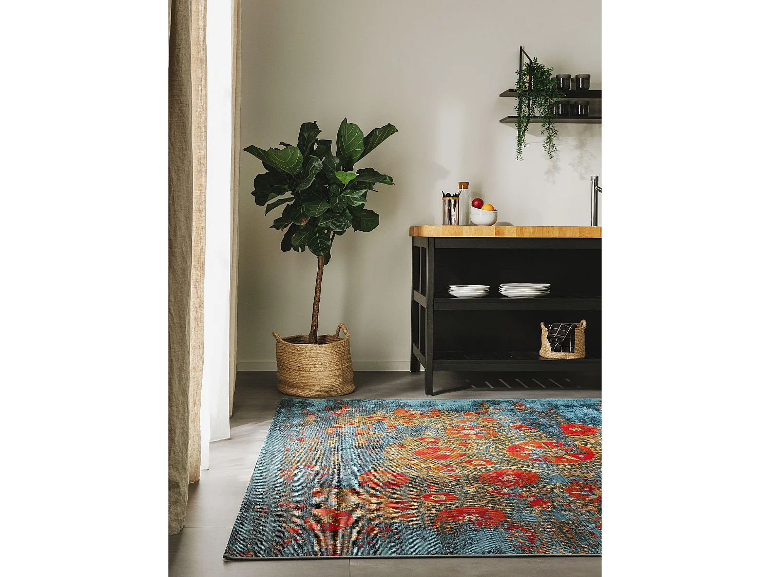 Tapis d'extérieur & intérieur Artis Multicouleur/Bleu 200x285 cm