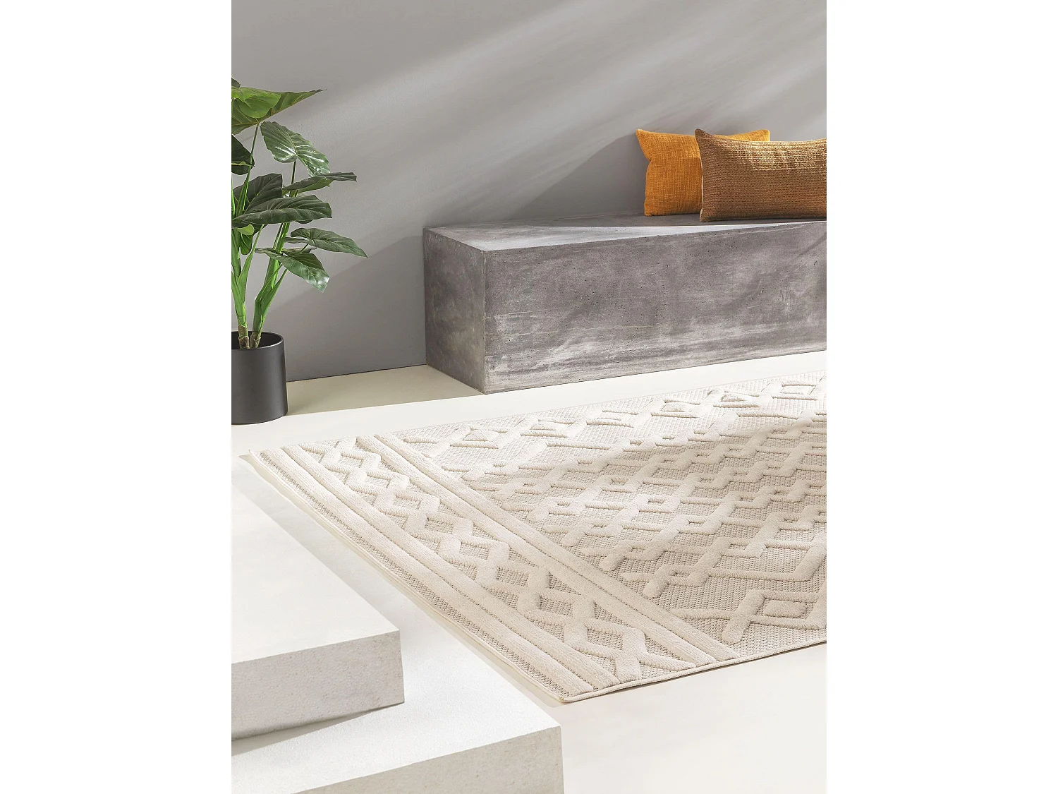 Tapis d'extérieur & intérieur Bonte Crème 120x170 cm