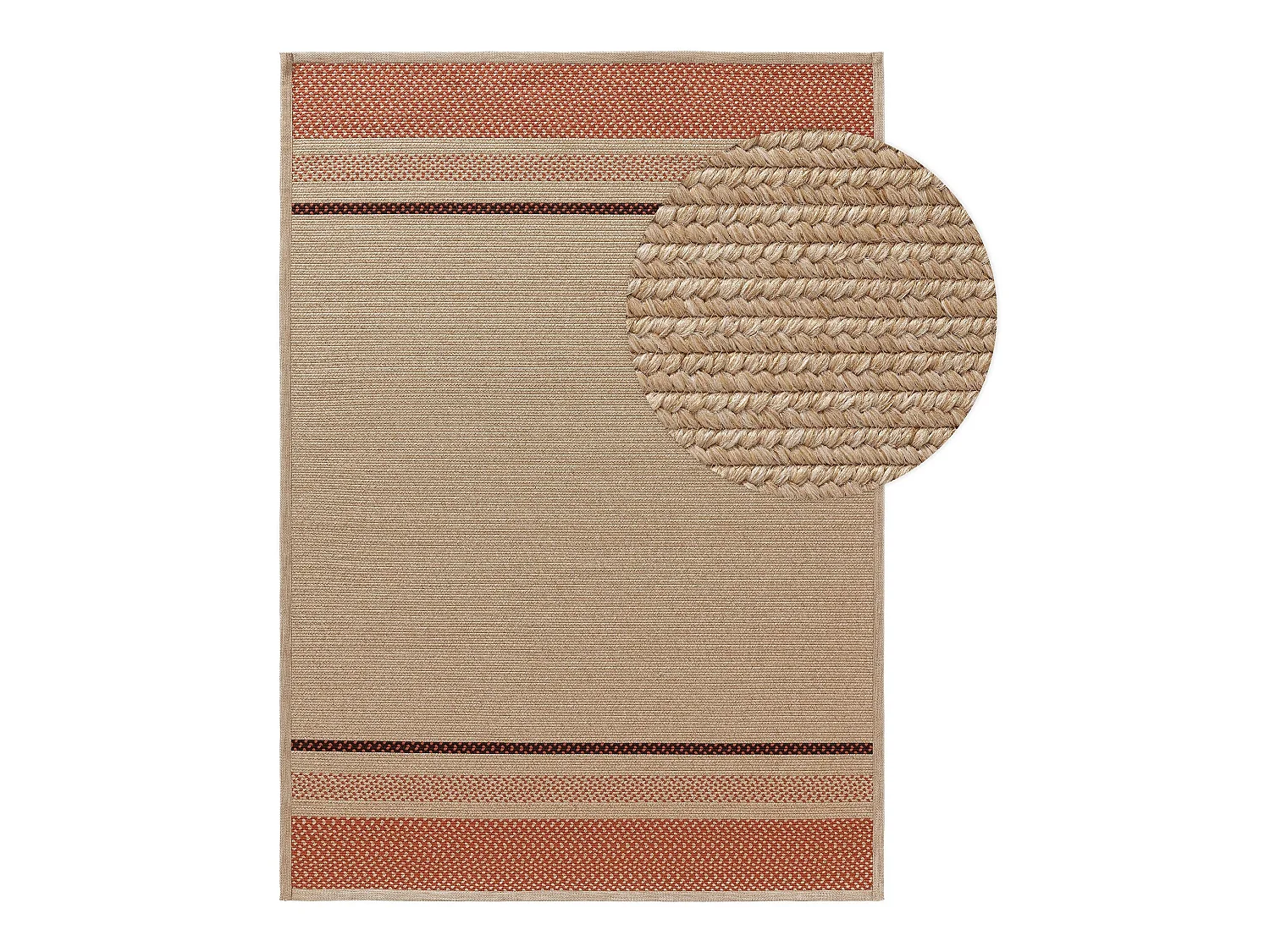 Tapis d'extérieur & intérieur Nandi Terracotta 120x170 cm